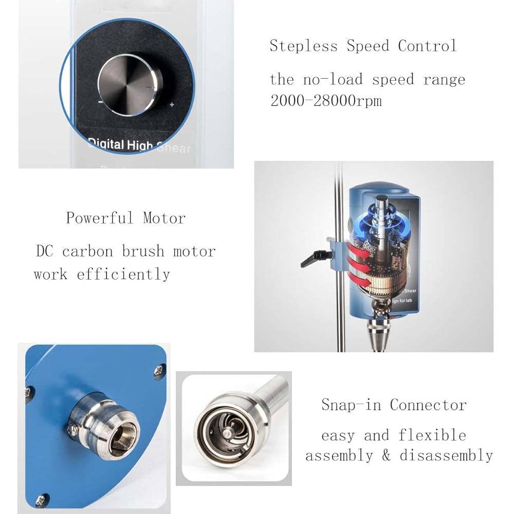 Amazon.com: ZCBYBT Lab High-Speed Homogenizer Adjustable